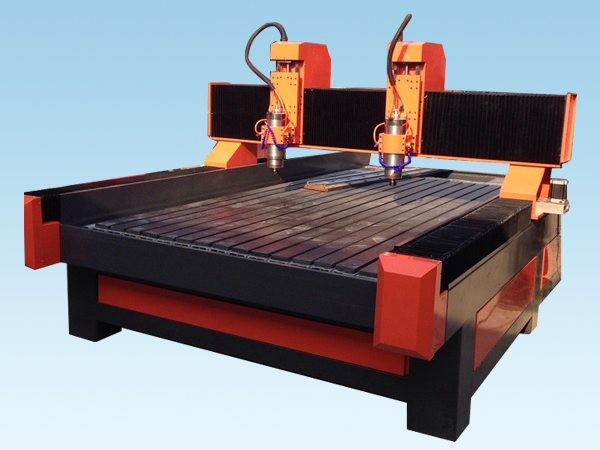 stone cnc router with two heads